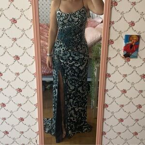 Sherri Hill fully beaded prom dress.